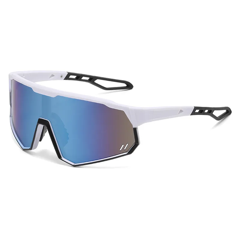 Unisex Oversized Polarized Mirrored Cycling Sunglasses – UV400 Sports Shades for Bike Riding, Trendy Outdoor Eyewear for Men Women